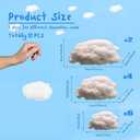 12 Pcs Artificial Cloud Props Imitation 3D Cloud Hanging Decorations Cloud Shape Room DIY Decorative Hanging Ornament for Stage Wedding Party Stage Show Decor (Small,Medium and Large Three Size)