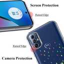 Unov Case for Moto g Play 2023/g Power 2022/g Pure 2021, Crystal Clear with [Anti-Slip Embossed Pattern], Shockproof Slim Protective [Anti-Yellowing TPU] Back Cover, Rainbow Dinosaur