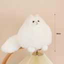 Winsterch Stuffed Animal Plushie Cat Stuffed Animal,Cute Soft Plush Cat Animals,White Stuffed Cat, Birthday for Kids,Boys,Girls,Fat Cat Stuffed Toy (White, 10 Inches)