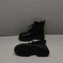 DREAM PAIRS Lace-up Combat Boots Ankle Booties for Women (6.5, Black)