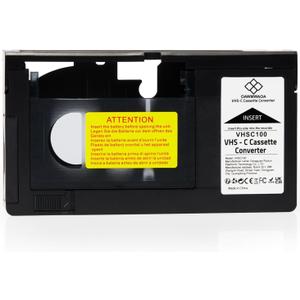 Cassette Adapter for Camcorders SVHS VHS-C to VHS, Compatible 12mm Tapes, Motorized VHSC Cassette Converter (Not Compatible with 8mm / MiniDV / Hi8)