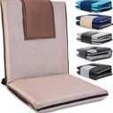 FASTMOMENT Floor Chair with Back Support Foldable Meditation Seat, Coffee, Regular