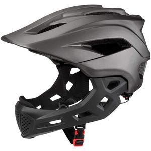 Children Full Face Helmet, Bicycle Helmet for Girls and Boys, Youth Kids Motocross Helmet Full Face Motorcycle Bike Mountain Bike Helmet, Cycling Helmet Full Face Helmet (gray)