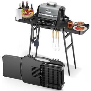 26"/30"/34" Portable Outdoor Grill Stand for Ninja Woodfire Outdoor Grill(OG701 OG850 OG951 OO101 Series), 51in Large Space, Upgrade Height & Quick-Fold Stand for Blackstone Griddle/Onni Pizza Oven