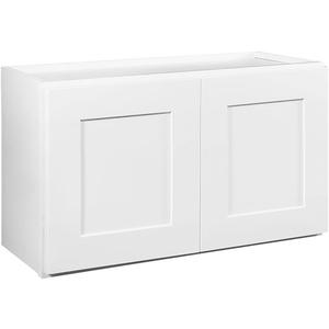 Brookings Shaker Unassembled Bridge Wall Kitchen Cabinet W3018, 30 W x 12 D x 18 H, Painted White with Sherwin Williams, Solid Wood  Design House, 561662 Brookings Shaker Unassembled Bridge Wall Kitchen Cabinet W3018, 30 W x 12 D x 18 H, Painted White with Sherwin Williams, Solid Wood  Design House, 561662