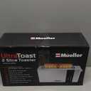 Mueller UltraToast Full Stainless Steel Toaster 2 Slice, Long Extra-Wide Slots with Removable Tray, Cancel/Defrost/Reheat Functions, 6 Browning Levels with LED Display, Housewarming Gifts New Home
