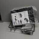 Kmiectse Dish Drying Rack - Space-Saving Small Dish Rack for Kitchen Counter, Rust-Resistant Kitchen Drying Rack, Compact Dish Drainer Organizer with Utensil Holder for Home Kitchen, Black