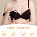 Double-Sided Sticky Bra Pads Inserts, Push Up Bra Inserts for Bikini Sports Swimsuit Reusable (Beige, L)