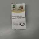 24 Pcs Chair Leg Floor Protectors Round, Silicone Felt Furniture Leg Pads Caps Covers for Hardwood Floors (Fit 1-5/16" to 2") (Brown)