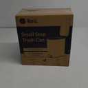 Reli. Small Trash Can with Lid, 1.3 Gallon (5 Liter) | Stainless Steel (Matte Black) | Small Bathroom Trash Can | Step Pedal Garbage Bin with Removable Bucket, Kitchen | Rectangular Metal Bin