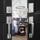 NeuType Keypad Deadbolt Electronic Keyless Double Door Lock Set with Handle, Door Handle, Auto Lock, 1-Touch Locking, 50 User Codes, Easy to Install, Satin Nickel
