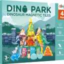 Dinosaur Toys Magnetic Tiles, Valentines Day Gifts for Kids, 3D Movable Dinos Magnetic Building Blocks for Kids 3-5 5-7 STEM Educational Outdoor Sensory Toys for Boys and Girls