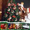 2 x Christmas Tree Decorations, Acrylic Christmas Tree Ornaments, Double-Printed Animal Hanging for Christmas Tree, Home Decor, Children's Gifts (Deer)