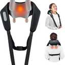 Shiatsu Back and Neck Massager, Cordless Shoulder Massager with Soothing Heat, Electric Deep Tissue, for Neck, Traps, Back Perfect Gifts for Men Women Mom (Black)