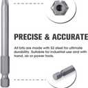 Utoolmart Torx Screwdriver Bits, 1/4 Inch Hex Shank Screwdriver Bits, T30 Magnetic Security Tamper Proof Bit, S2 Steel Torx Head Screw Driver Bit, 150mm Length, for Repair Work, 5 Pcs