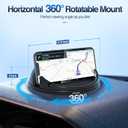 Loncaster Car Phone Holder Mount, [Horizontal 360 Rotatable] Silicone Phone Mount for Car Dashboard, Hands Free Cell Phone Holder Car Compatible with iPhone 16 15 14 13 12 Pro Max Samsung Phones