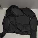 Men Padded Compression Shirt Football Rib Protector 8-Pads Chest Protector Long Sleeve Football Padded Shirt Protective Gear Basketball (Small)