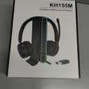 Bluetooth Headset, Wireless Headset with Mic for Work, Qualcomm Dongle, 5.4 Headsets with Microphone for Work, Wireless Noise Cancelling Headphones (Black)