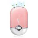 mlogiroa Lash Fan Mini Portable Eyelash Fan Handheld for Eyelash Extension Rechargeable USB C Air Cooling Blower with Built in Sponge Lash Extension Application (Pink)