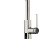 Lefton Pull-Out Waterfall Kitchen Faucet with Temperature Display, Two Water Outlet Modes, Single Hole, Brushed Nickel, KF2209-0