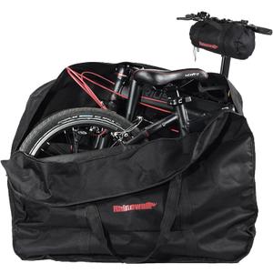 CamGo 20 Inch Folding Bike Bag - Waterproof Bicycle Travel Case Outdoors Bike Transport Bag for Cars Train Air Travel (Black, 20 inch)