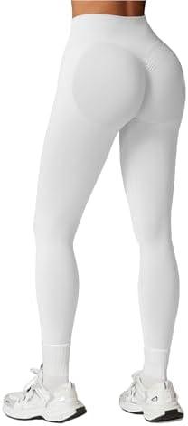 CHAMSHINE Scrunch Workout Impact Gym Leggings Women High Waisted Tummy Control Booty Lifting Yoga Pants S