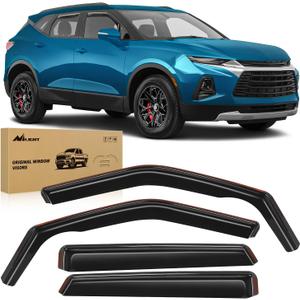 Nilight Durable in Channel Rain Guards for Chevy Blazer 2019 2020 2021 2022 2023 2024 2025 Window Deflectors, Vent Window Visors-4pcs