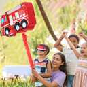 Fire Truck Piata with Hanging Loop Blindfold Bat and Confetti Filler for Kids Boys Firefighter Firetruck Theme Birthday Party Decorations Supplies, 16.14 x 8.9 x 3.15 Inches