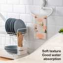 Summer Coastal Kitchen Towels - Summer Beach Hand Towel for Bathroom, Tropical Kitchen Towels for Farmhouse, Nautical Blue Wave Ocean Sandbeach Hand Tea Towel, 16x24inch