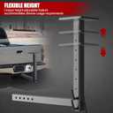 Heavy-Duty Hitch Mount Vise Plate Holder with Adjustable Height - Fits 2 inch x 2 inch Receiver with Standard Mounting Vise Plate