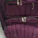 Underseat Carry On Luggage with Wheels, 16-inch Softside Rolling Under Seat Luggage, Lightweight Overnight Small Mini Carry On Suitcase for Women Men (Wine Red)