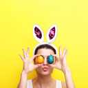 Bunny Ears Headbands - Plush Rabbit Headband for Women, Kids, and Adults Party Supplies (Rose)