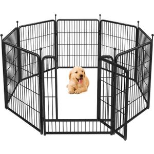 FXW Rollick Dog Playpen for Yard, RV Camping, 32 inch 8 Panels for Small and Medium DogsPatented