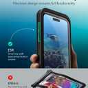 ESR Waterproof Phone Pouch for iPhone 15 Pro Max /14 Pro Max, Underwater Touch Sensitivity, IPX8 Floating Waterproof Cellphone Case with Lanyard, Dry Bag for Snorkeling, Black