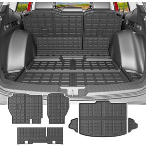 powoq Fuel Cargo Mat Compatible with 2023 2024 2025 2026 Honda CRV Trunk Mat TPE Trunk Liner Backrest Cargo Liner Replacement for 2023 2024 2025 2026 Honda CRV Accessories (Fit Fuel Lower Deck)
