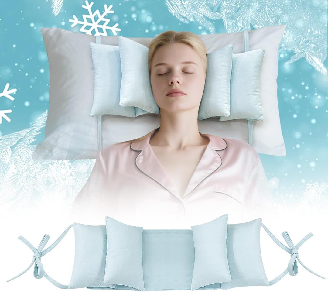 Anti Aging Beauty Pillow for Back Sleeping Adjustable Head Support to Prevent Wrinkles & Acne, Cooling Face Up Head Positioning for Sleeping Upright, Post Facial Surgery Pillow Pad (Blue)