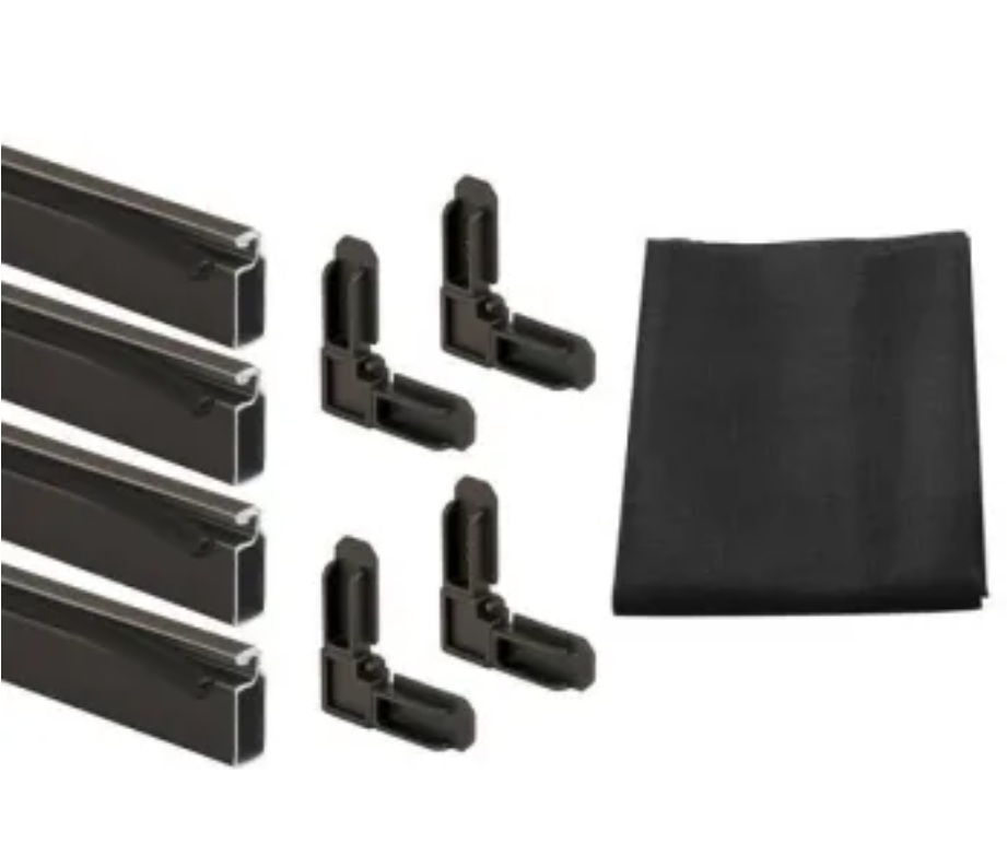 Screen Frame Kit, Alum, Bronze , Vinyl Spline, Sq-Cut Corners Fabric 48"×48"