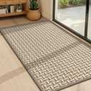 LEKEEPGO Door Mat Indoor Entrance 24"x36", Absorbent Indoor Door Mat, Non Slip Rubber Backing Inside Door Mats, Washable Floor Mat, Low-Profile Doormat for Front Door, Entryway, Entrance, Grey
