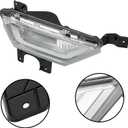 Left and Right Front Fog Lights Assembly Replacement for F150 2021 2022 Clear Lens ML3Z15200A ML3Z15201A
