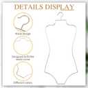 Qunclay 10 Pack Bikini Hanger Set Body Shape Lingerie Hangers 5 Pcs Gold and 5 Pcs Rose Gold Wire Organizer Metal Display Swimsuit Supplies for Boutique Closet Clothes Dress Swimwear Bathing Suit Form