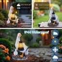 Solar Duck Family Garden Statue with Lights, Resin Mother Duck & Ducklings Figurine Outdoor Decor for Lawn Yard Patio Pathway