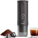 OutIn Nano Portable Electric Espresso Machine, Travel Coffee Maker for Camping, Car Coffee Maker Self-Heating with USB-C, With Ground Coffee & NS Capsule for RV, Hiking, Office