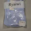 Slim Fit Women Short Sleeve Shirt Crew Neck Fitted Tight Tee Shirt Basic Ribbed Knit Top Going Out Workout Outfits (Blue, XXL)