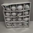 16PCS Shatterproof Christmas Ball Ornaments Set, Hand-Painted Holiday Decor with Assorted Sizes & Designs for Christmas Tree Thanksgiving Party Decoration, Silver-White