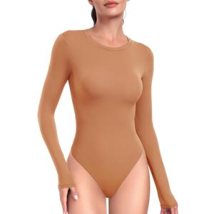 HeyNuts Crew Neck Long Sleeve Bodysuit, M