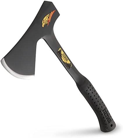ESTWING Special Edition Camper's Axe - 16" Hatchet with Forged Steel Construction & Shock Reduction Grip - E44ASE