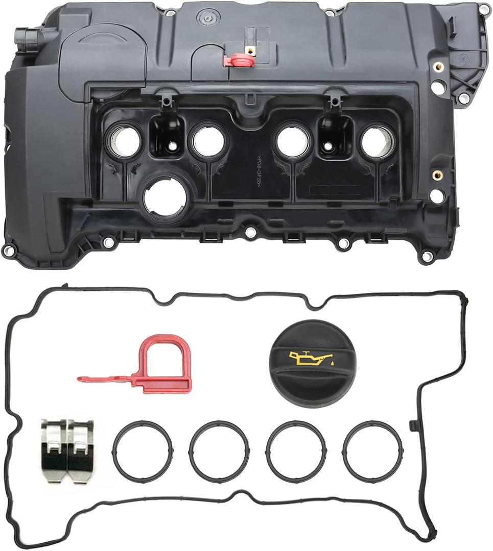 MITZONE Cylinder Head Valve Cover Compatible with 2007-2016 Mini Cooper Base R55-R61 non-S N16/N12 1.6L Replace 11127646554