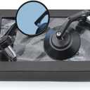 Handlebar-end Side Rearview Mirror CNC Aluminum Universal for Motorcycle Motorbike Street Bike, Compatible with Honda Kawasaki Suzuki Triumph Yamaha(Black)