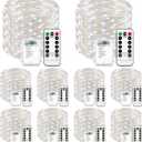 Tuanse 10 Pack Fairy String Light with Timer Function 16.4 ft 50 LED Twinkle Copper Wire Light Battery Operated for Christmas Bedroom Garden Party Decor(Cool White)