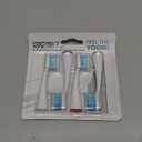 Voom Sonic Pro 7 Series Replacement Brush Heads Advanced Bristle Technology Soft Dupont Nylon Bristles Oral Care - White - Pack of 4